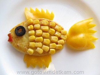 рыбная котлета с кукурузой