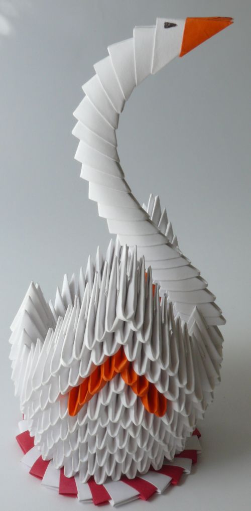 модульные оригами: лебедь