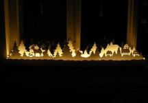 Рождественское украшение из бумаги с подсветкой