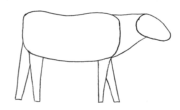 как рисовать корову 1