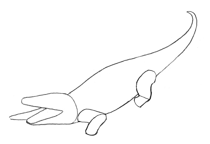 как рисовать крокодила 1