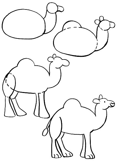 как нарисовать верблюда