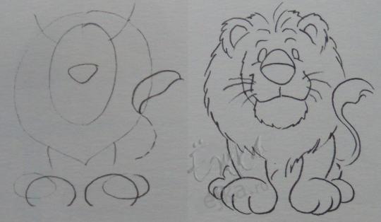 рисование льва 2