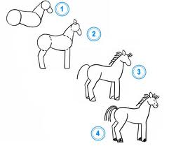 рисование лошади