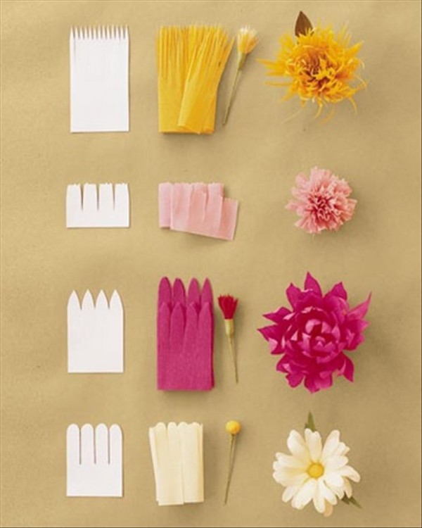 как сделать цветы из бумаги