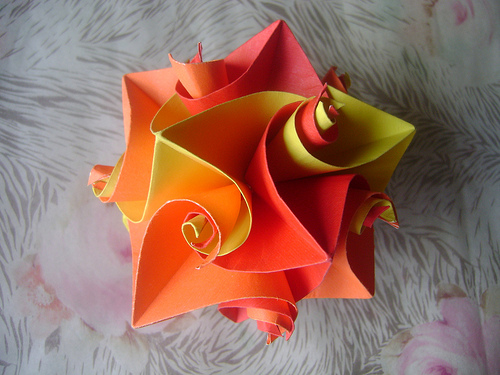 модульное оригами с закручиванием