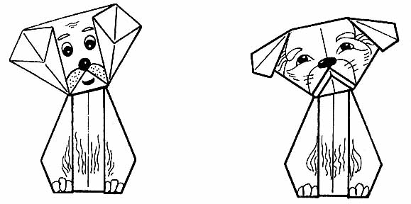 модульные оригами - собака